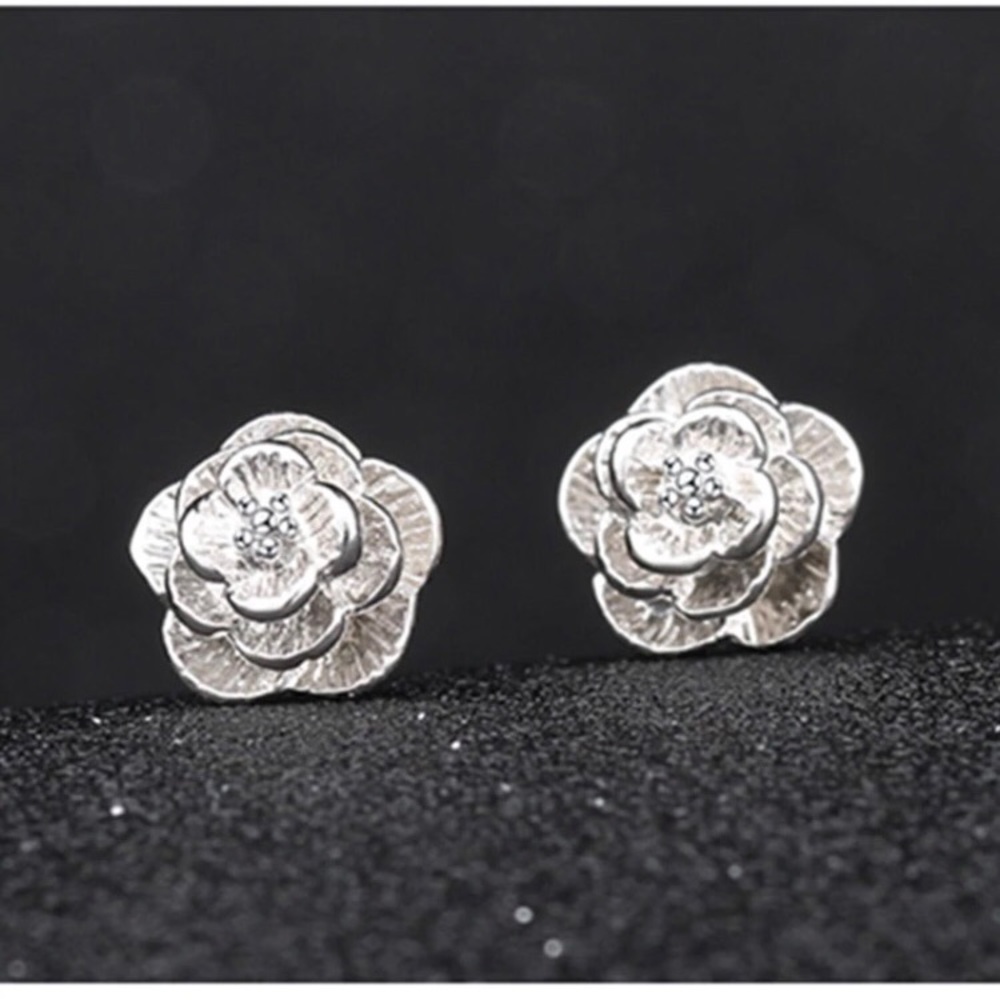 NEW!💙💎ADORABLE!🌹ROSE!🌹EARRINGS!💎💙BEAUTIFUL! - Picture 1 of 2